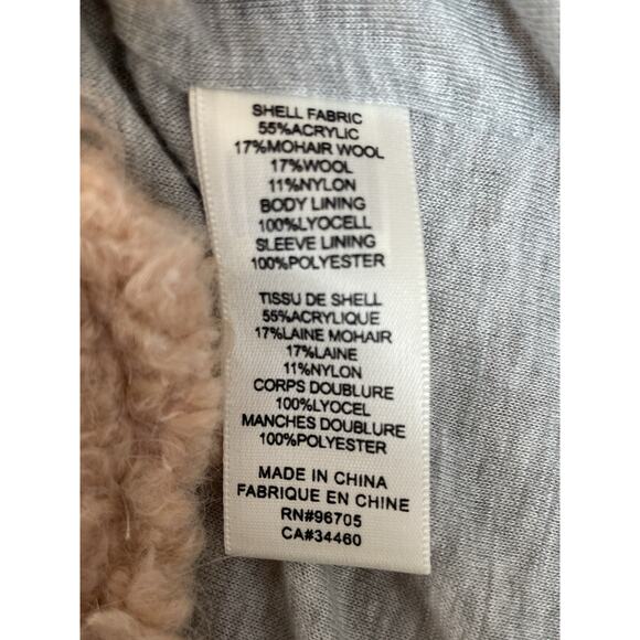 Rebecca Taylor Jacket Zip Front Mohair Boiled Wool Fuzzy Pink - Picture 13 of 13